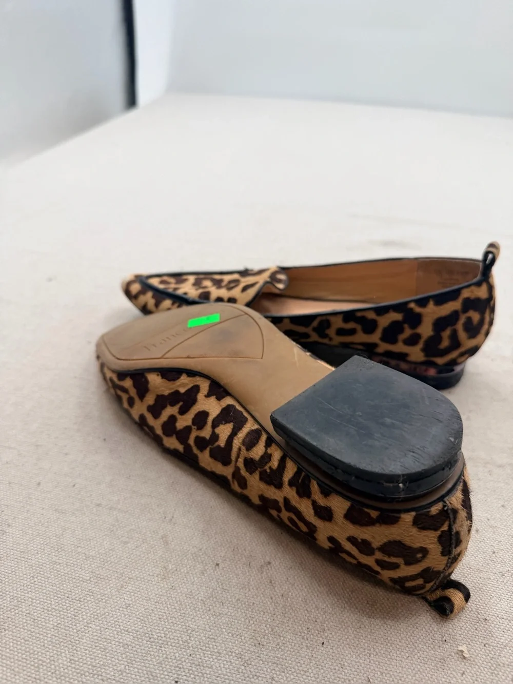 Franco Sarto Susie Leopard-Print Pointed Loafers - Brown/Tan